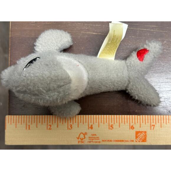 MTY International Shark Plush with Heart on Tail Mini Gray Stuffed Animal - Picture 5 of 5